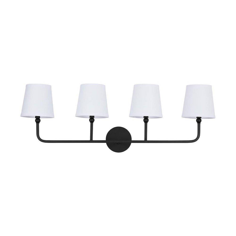 Capital Lighting Matte Black 60W Candelabra E-12 Vanity Fixture in Matte Black 
