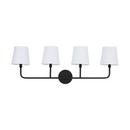 Capital Lighting Matte Black 60W Candelabra E-12 Vanity Fixture in Matte Black 