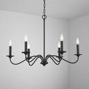 Capital Lighting Black Iron 6 Light 32 in. Chandelier 