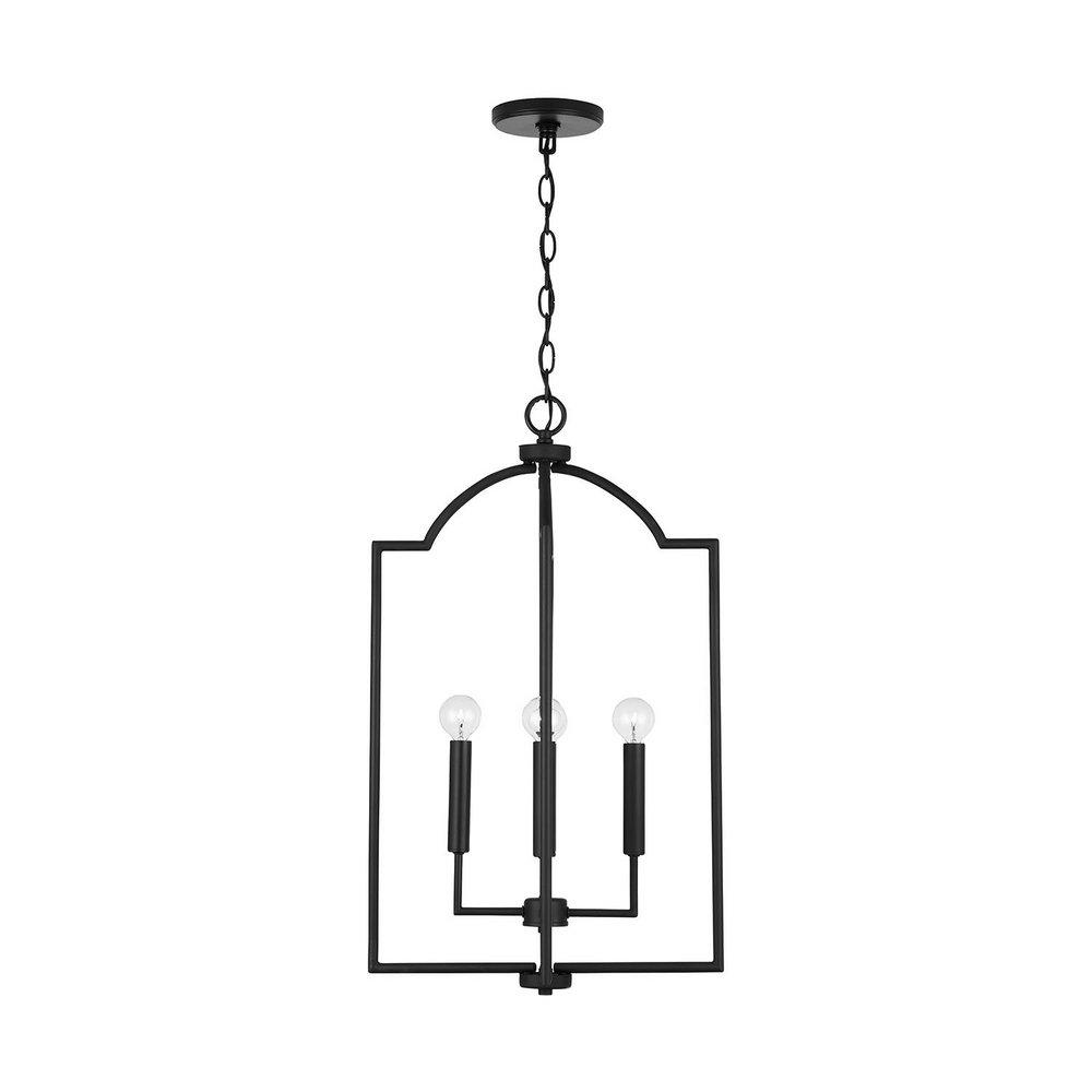 HomePlace by Capital Lighting Matte Black 60W 4-Light Candelabra E-12 Foyer Lighting 