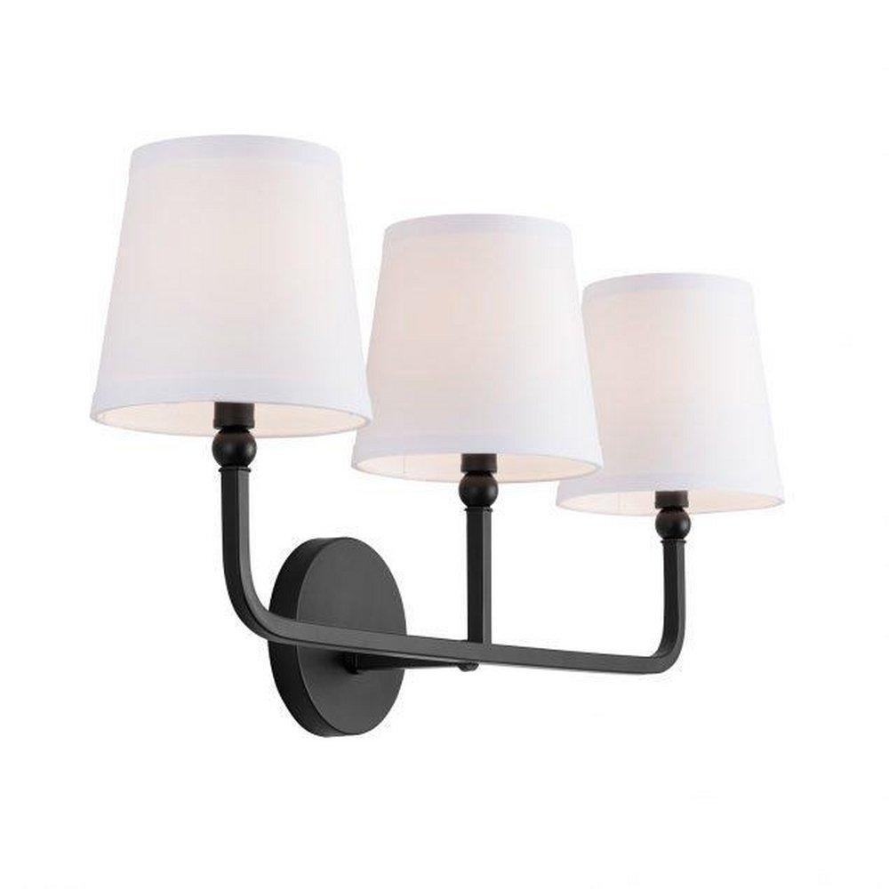 Capital Lighting Matte Black 60W Candelabra E-12 Vanity Fixture in Matte Black 