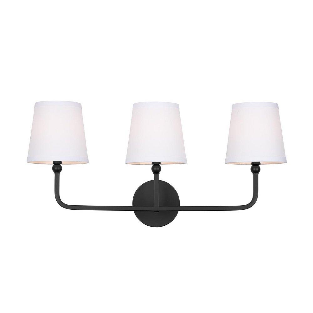 Capital Lighting Matte Black 60W Candelabra E-12 Vanity Fixture in Matte Black 