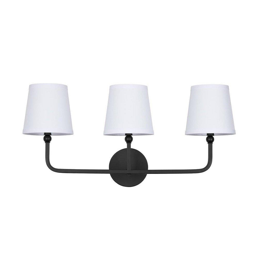 Capital Lighting Matte Black 60W Candelabra E-12 Vanity Fixture in Matte Black 