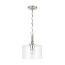 100 W 1 Light Medium E-26 Incandescent Pendant in Brushed Nickel