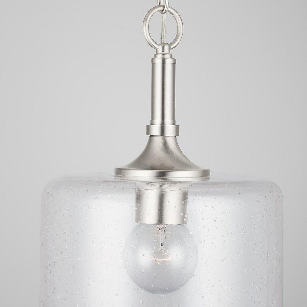 HomePlace by Capital Lighting Brushed Nickel 100 W 1 Light Medium E-26 Incandescent Pendant 