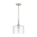 HomePlace by Capital Lighting Brushed Nickel 100 W 1 Light Medium E-26 Incandescent Pendant 