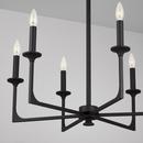 Capital Lighting Black Iron 6 Light 28 in. Chandelier 