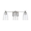 HomePlace by Capital Lighting Brushed Nickel 100W 3-Light Medium Vanity Fixture 