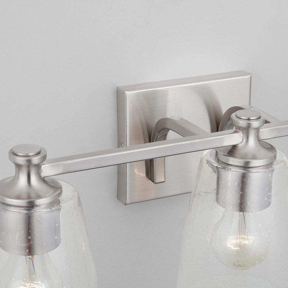 HomePlace by Capital Lighting Brushed Nickel 100W 3-Light Medium Vanity Fixture 