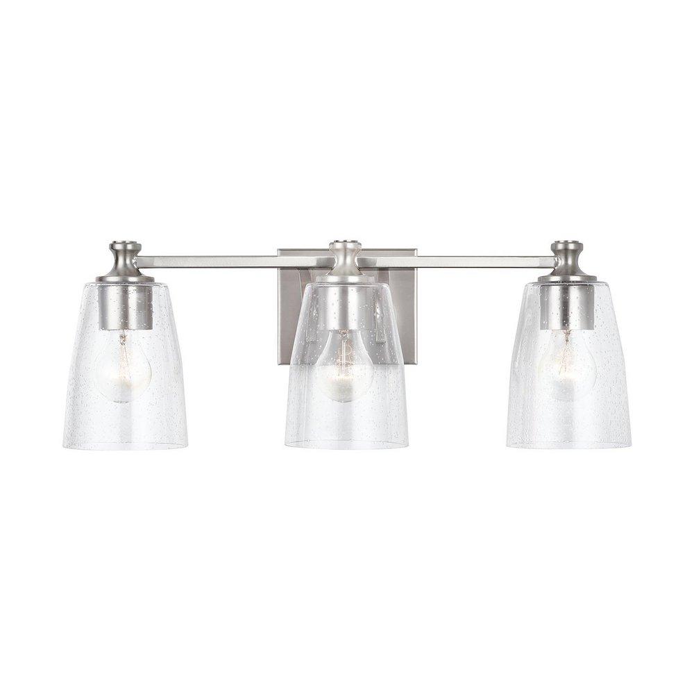 HomePlace by Capital Lighting Brushed Nickel 100W 3-Light Medium Vanity Fixture 