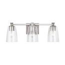 HomePlace by Capital Lighting Brushed Nickel 100W 3-Light Medium Vanity Fixture 