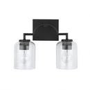 HomePlace by Capital Lighting Matte Black 100W 2-Light Medium E-26 Vanity Fixture 