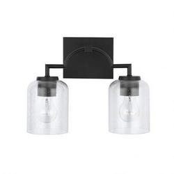 100W 2-Light Medium E-26 Vanity Fixture in Matte Black