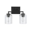 HomePlace by Capital Lighting Matte Black 100W 2-Light Medium E-26 Vanity Fixture 