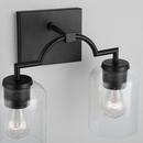 HomePlace by Capital Lighting Matte Black 100W 2-Light Medium E-26 Vanity Fixture 