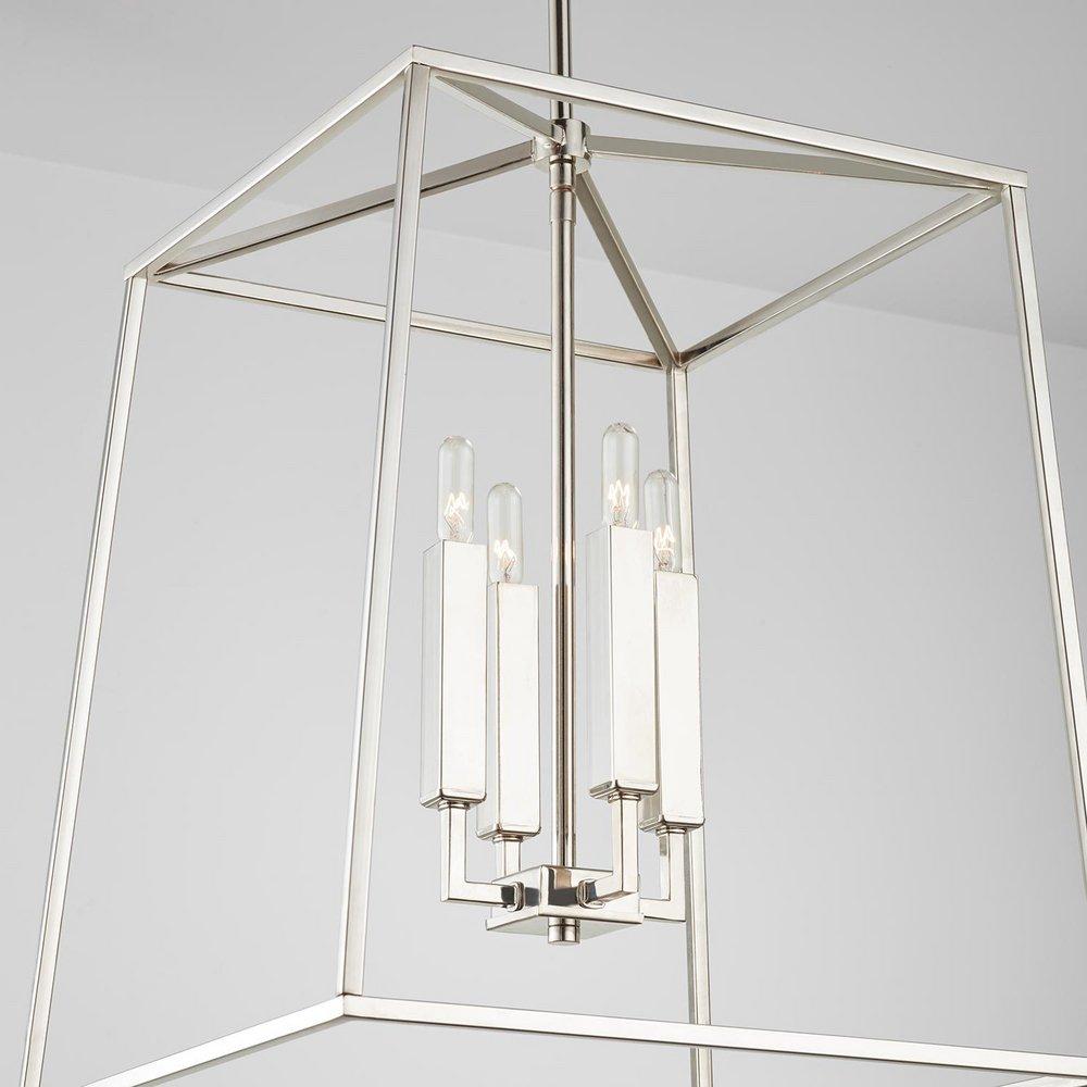 Capital Lighting Polished Nickel 60W 4-Light Candelabra E-12 Foyer Lighting 