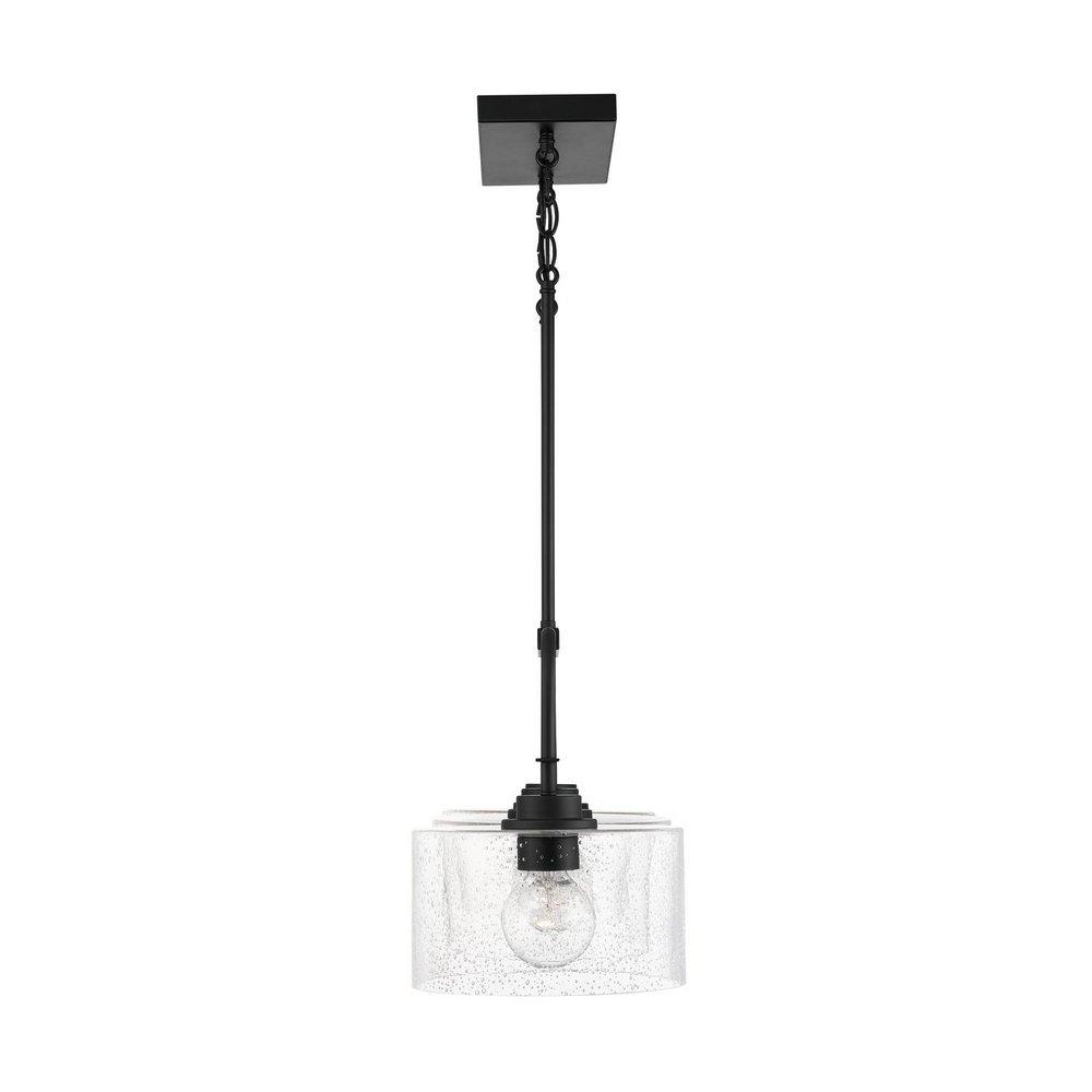HomePlace by Capital Lighting Matte Black 100W 1-Light Medium E-26 Incandescent Pendant 