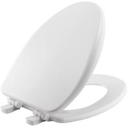 Elongated Closed Front Toilet Seat with Cover in White