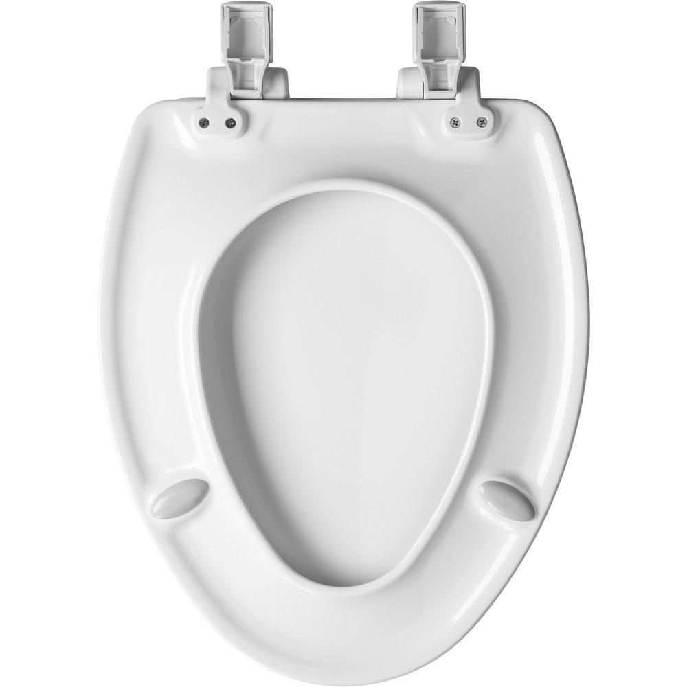 Bemis White Elongated Closed Front Toilet Seat 