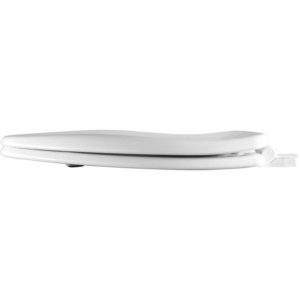 Bemis White Elongated Closed Front Toilet Seat 