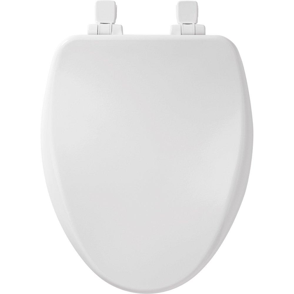 Bemis White Elongated Closed Front Toilet Seat 