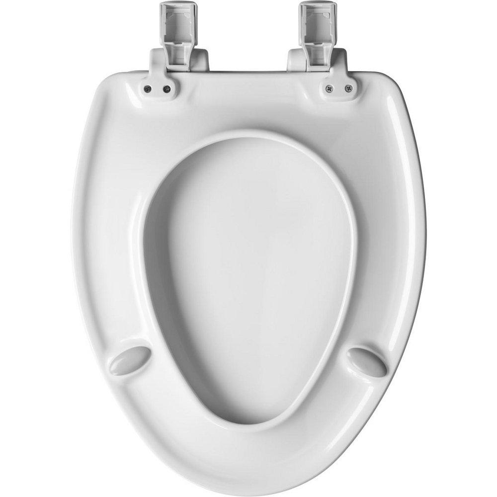 Bemis White Elongated Closed Front Toilet Seat 