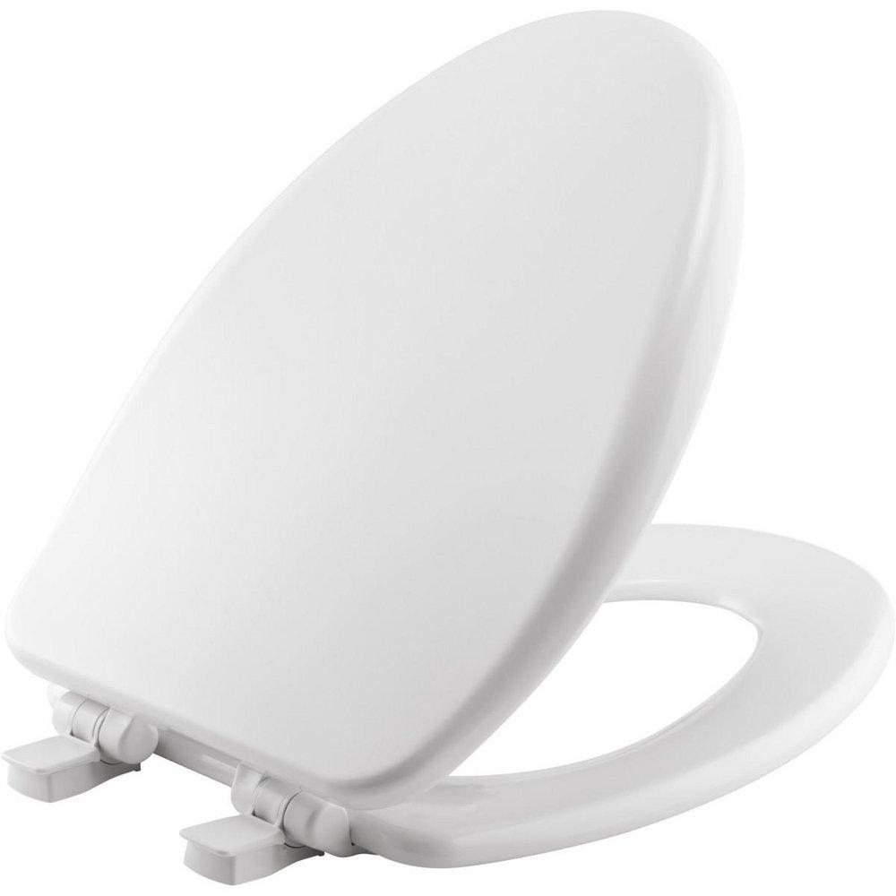 Bemis White Elongated Closed Front Toilet Seat 