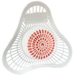 Plastic Urinal Screen with Deodorizer in White