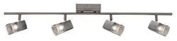 36 in. 4-Light Track Fixture in Satin Nickel