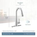 Moen Black/Stainless Steel Single Handle Pull Down Voice Activated Kitchen Faucet with PowerBoost and Reflex Technology 