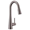 Moen Black Stainless Single Handle Pull Down Voice Activated Kitchen Faucet with PowerBoost and Reflex Technology 