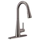 Moen Black Stainless Single Handle Pull Down Voice Activated Kitchen Faucet with PowerBoost and Reflex Technology 