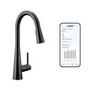 Moen Matte Black Single Handle Pull Down Voice Activated Kitchen Faucet with PowerBoost and Reflex Technology 
