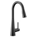 Moen Matte Black Single Handle Pull Down Voice Activated Kitchen Faucet with PowerBoost and Reflex Technology 