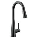 Single Handle Pull Down Touchless Kitchen Faucet with Voice Activation in Matte Black