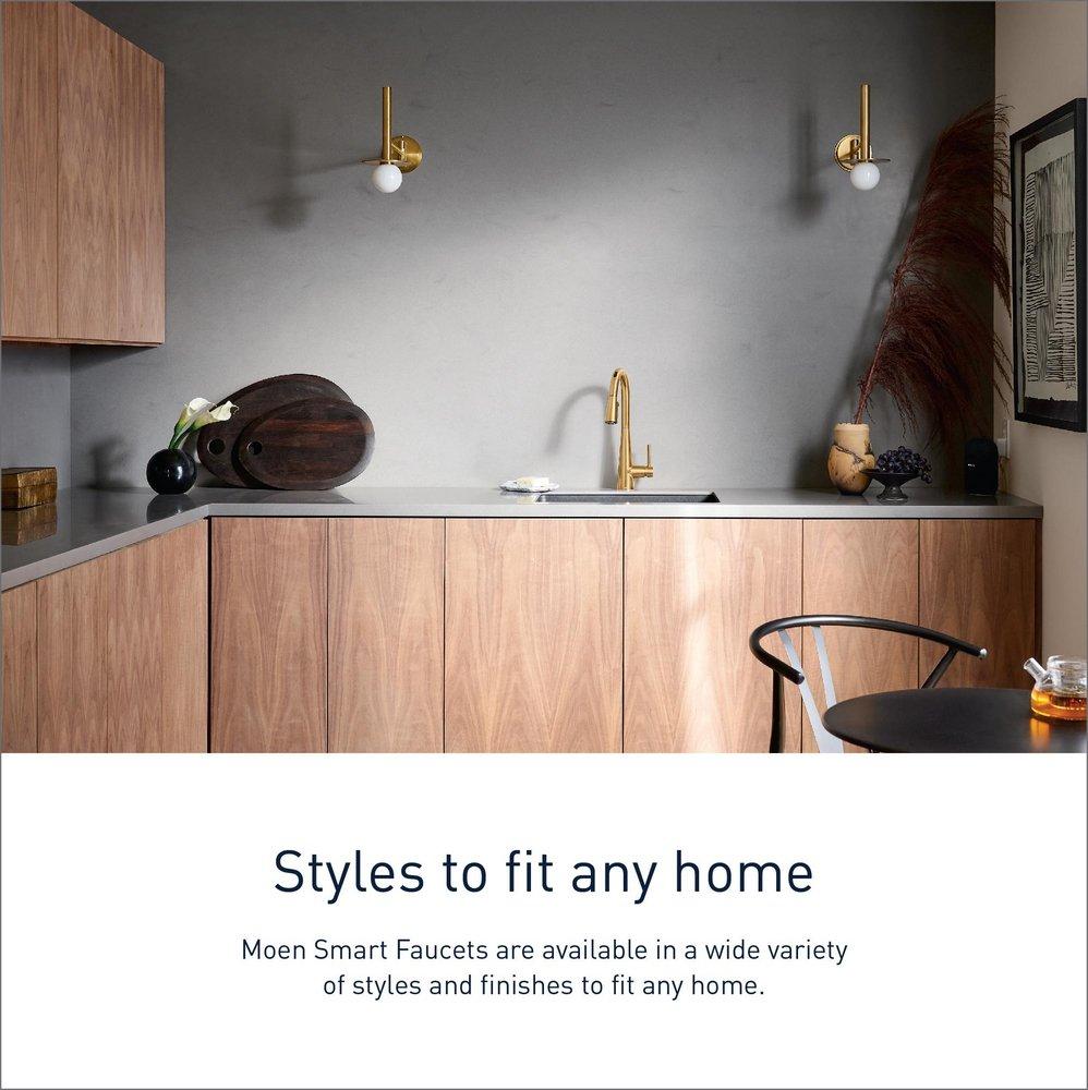 Moen Chrome Single Handle Pull Down Voice Activated Kitchen Faucet with PowerBoost and Reflex Technology 