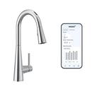Moen Chrome Single Handle Pull Down Voice Activated Kitchen Faucet with PowerBoost and Reflex Technology 