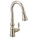 Single Handle Pull Down Touchless Kitchen Faucet with Voice Activation in Polished Nickel