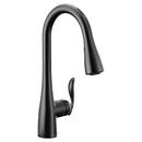 Moen Matte Black Single Handle Pull Down Voice Activated Kitchen Faucet with PowerBoost and Reflex Technology 