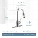 Moen Matte Black Single Handle Pull Down Voice Activated Kitchen Faucet with PowerBoost and Reflex Technology 