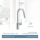Moen Brushed Gold Single Handle Pull Down Voice Activated Kitchen Faucet with Power Clean and Reflex Technology 