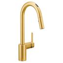 Moen Brushed Gold Single Handle Pull Down Sensor Kitchen Faucet 