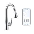 Moen Chrome Single Handle Pull Down Voice Activated Kitchen Faucet with PowerBoost and Reflex Technology 
