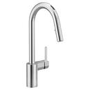 Moen Chrome Single Handle Pull Down Voice Activated Kitchen Faucet with Power Clean and Reflex Technology 