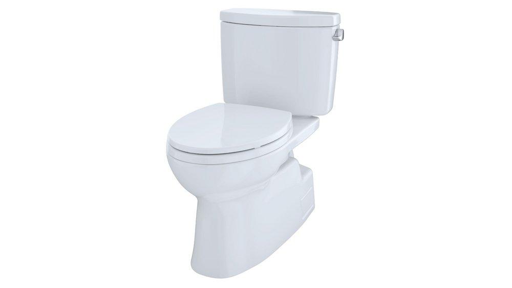 TOTO Cotton 1.28 gpf Elongated Floor Mount Two Piece Toilet 