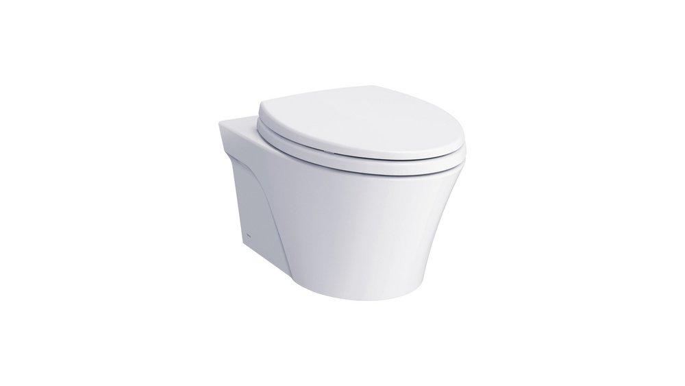 TOTO Matte Silver 1.28 gpf Elongated Wall Mount One Piece Toilet 
