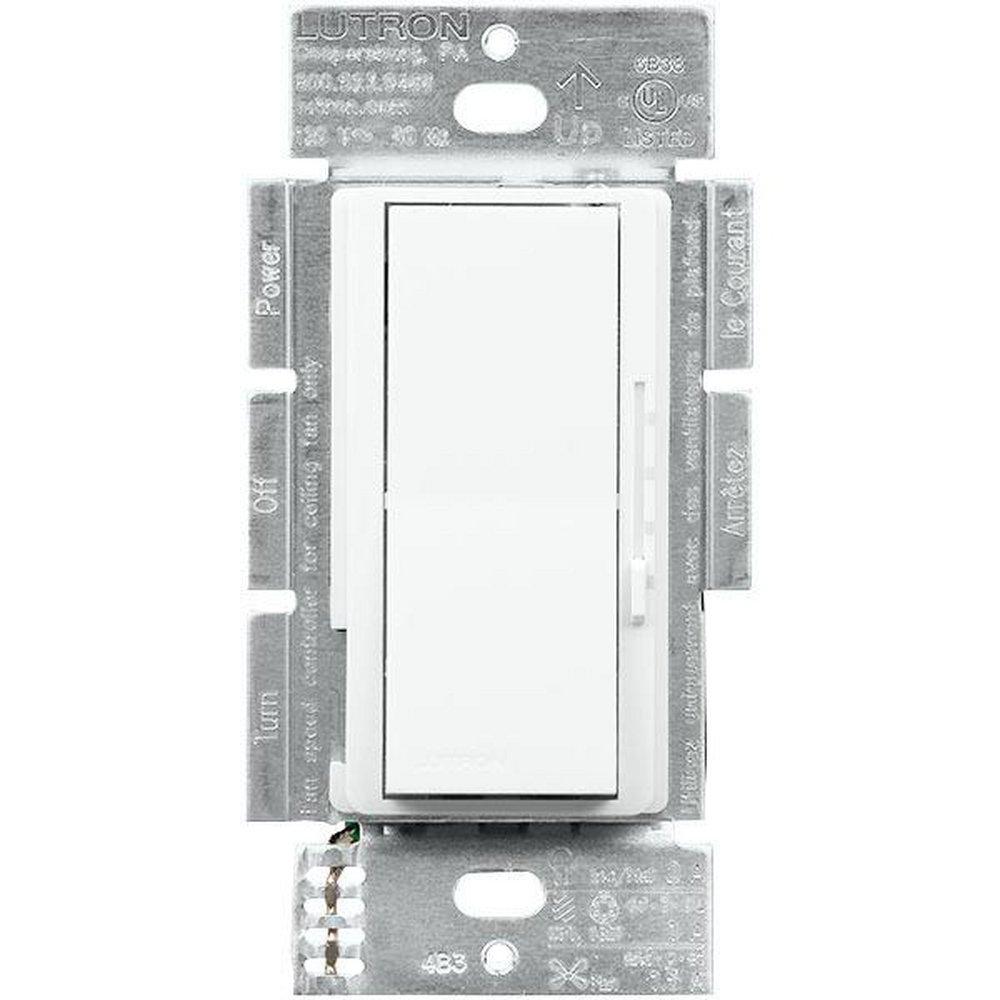 Lutron Electronics White 120V 4-7/100 in. 3-Speed Ceiling Fan Control 