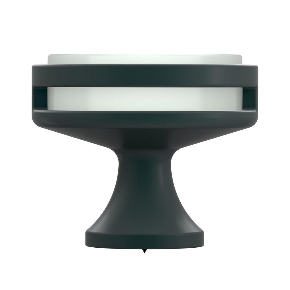 Amerock Matte Black/Frosted 1-3/ 8 in. Round Knob 