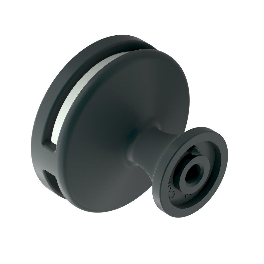 Amerock Matte Black/Frosted 1-3/ 8 in. Round Knob 