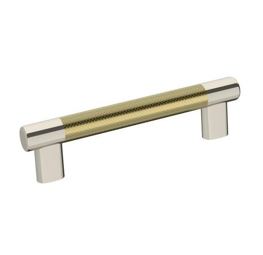 Amerock Polished Nickel/Golden Champagne 5-1/16 in. Center-to-Center Pull 